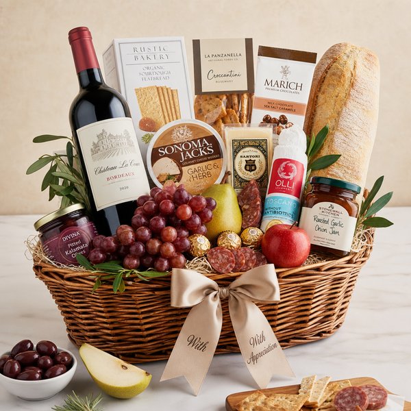 Gourmet gift basket
