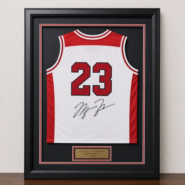 Autographed framed jersey